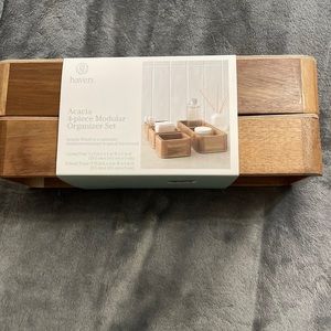 Haven acacia modular organizer set